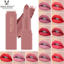 Load image into Gallery viewer, MISS ROSE 12 Colors Matte Nude Pink Makeup Long Lasting Lipstick Waterproof Lips Make up Cosmetic Not Fade Lip Balm TSLM2