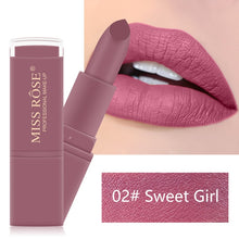 Load image into Gallery viewer, MISS ROSE 12 Colors Matte Nude Pink Makeup Long Lasting Lipstick Waterproof Lips Make up Cosmetic Not Fade Lip Balm TSLM2