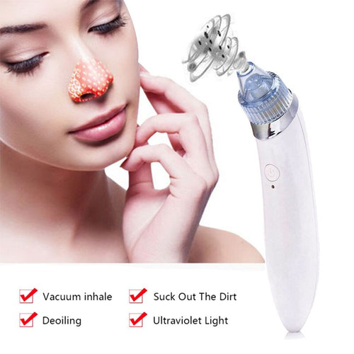 White ABS Black Head Cleaner Effective Beauty Health Blackhead Removal Equipment Fast Beauty Acne Cleaner Fashion Clear