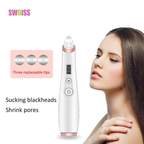 SWOISS Electric Blackhead Remover Pore Vacuum Household Skin Care Tools For Acne Extractor Facial Cleansing Beauty Equipment