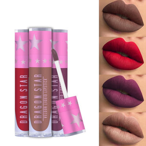 Brand Stars Matte Lipstick Makeup Waterproof Women Lipstick Cosmetics Liquid Lip Gloss Red Velvet Lip Stick Long Lasting Beauty