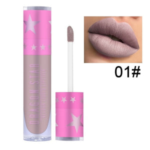 Brand Stars Matte Lipstick Makeup Waterproof Women Lipstick Cosmetics Liquid Lip Gloss Red Velvet Lip Stick Long Lasting Beauty