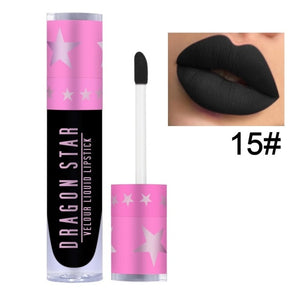 Brand Stars Matte Lipstick Makeup Waterproof Women Lipstick Cosmetics Liquid Lip Gloss Red Velvet Lip Stick Long Lasting Beauty