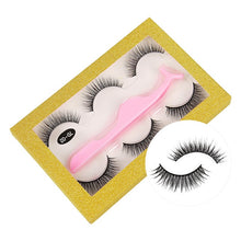 Load image into Gallery viewer, False Eyelashes Natural Long Thick Fake Eye Lashes Extension Makeup Handmade Eyelash Set with Tweezers