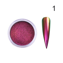 Load image into Gallery viewer, 0.2g/Box Chameleon Mirror Laser Nail Glitter Powders Auroras Effect Nail Art Chrome Pigment Dust DIY Design Decoration