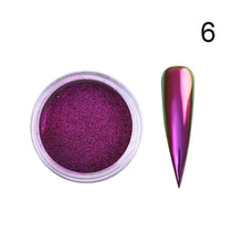 Load image into Gallery viewer, 0.2g/Box Chameleon Mirror Laser Nail Glitter Powders Auroras Effect Nail Art Chrome Pigment Dust DIY Design Decoration