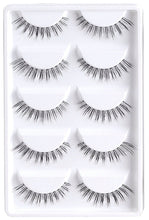 Load image into Gallery viewer, CLOTHOBEAUTY 5 Pairs False Eyelashes,Wispy EyeLashes Extension Handmade Natural Soft Invisible Band,Long Thick Reusable Makeup