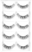 Load image into Gallery viewer, CLOTHOBEAUTY 5 Pairs False Eyelashes,Wispy EyeLashes Extension Handmade Natural Soft Invisible Band,Long Thick Reusable Makeup