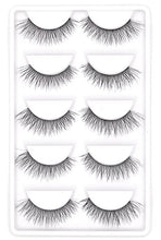 Load image into Gallery viewer, CLOTHOBEAUTY 5 Pairs False Eyelashes,Wispy EyeLashes Extension Handmade Natural Soft Invisible Band,Long Thick Reusable Makeup