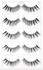 CLOTHOBEAUTY 5 Pairs False Eyelashes,Wispy EyeLashes Extension Handmade Natural Soft Invisible Band,Long Thick Reusable Makeup