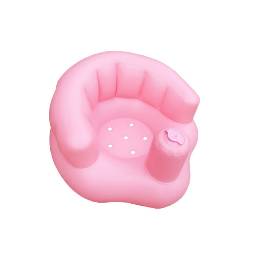 Inflatable Bath Stool Baby Learn to Sit Chair Kids Bath Seats Infant Portability Learn Stool for Baby