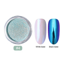 Load image into Gallery viewer, 0.2g/Box Chameleon Mirror Laser Nail Glitter Powders Auroras Effect Nail Art Chrome Pigment Dust DIY Design Decoration