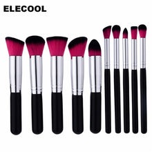 Load image into Gallery viewer, ELECOOL 10/5pcs Pro Foundation Cream Powder Blush Make Up Brush Set Women Beauty Blending Makeup Brushes Tools