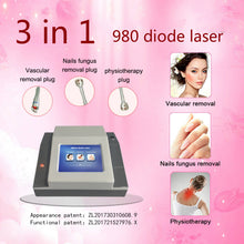 Load image into Gallery viewer, 2019 NEW 3 IN 1 six languages 980nm diode laser facial vein removal  blood instrument beauty equipment