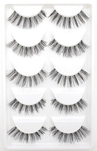 Load image into Gallery viewer, CLOTHOBEAUTY 5 Pairs False Eyelashes,Wispy EyeLashes Extension Handmade Natural Soft Invisible Band,Long Thick Reusable Makeup