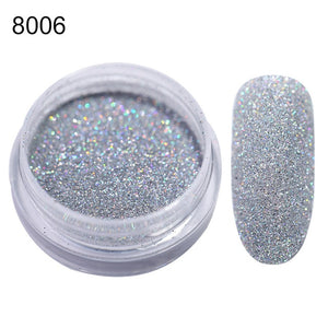 BORN PRETTY Galaxy Holographic Nail Glitter Laser Holo Nail Sequins Paillettes Pigment Powder Nail Art Dust 0.2g 0.5g Optional