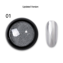 Load image into Gallery viewer, Born Queen Super Shine Nail Glitters Mirror Titanium Powder Rose Gold Silver Metallic Manicure Nail Art Chrome Dust Decoration