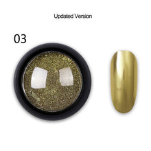 Load image into Gallery viewer, Born Queen Super Shine Nail Glitters Mirror Titanium Powder Rose Gold Silver Metallic Manicure Nail Art Chrome Dust Decoration