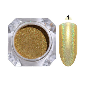 BORN PRETTY Galaxy Holographic Nail Glitter Laser Holo Nail Sequins Paillettes Pigment Powder Nail Art Dust 0.2g 0.5g Optional