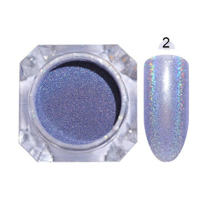 BORN PRETTY Galaxy Holographic Nail Glitter Laser Holo Nail Sequins Paillettes Pigment Powder Nail Art Dust 0.2g 0.5g Optional