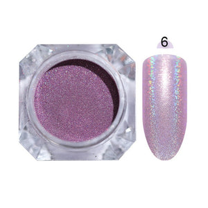 BORN PRETTY Galaxy Holographic Nail Glitter Laser Holo Nail Sequins Paillettes Pigment Powder Nail Art Dust 0.2g 0.5g Optional