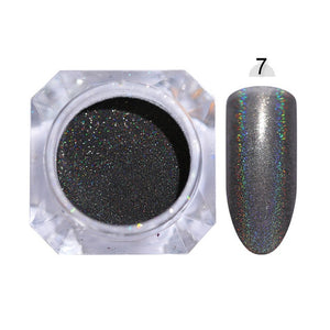 BORN PRETTY Galaxy Holographic Nail Glitter Laser Holo Nail Sequins Paillettes Pigment Powder Nail Art Dust 0.2g 0.5g Optional