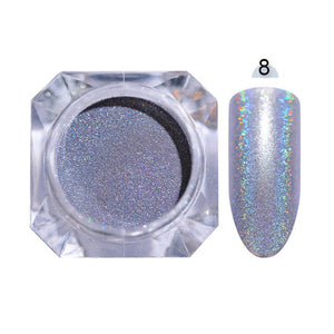 BORN PRETTY Galaxy Holographic Nail Glitter Laser Holo Nail Sequins Paillettes Pigment Powder Nail Art Dust 0.2g 0.5g Optional