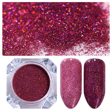 Load image into Gallery viewer, BORN PRETTY Galaxy Holographic Nail Glitter Laser Holo Nail Sequins Paillettes Pigment Powder Nail Art Dust 0.2g 0.5g Optional