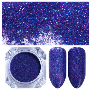 BORN PRETTY Galaxy Holographic Nail Glitter Laser Holo Nail Sequins Paillettes Pigment Powder Nail Art Dust 0.2g 0.5g Optional