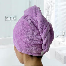 Load image into Gallery viewer, Magic Quick Dry Hair Hat Women Bathroom Super Absorbent Microfiber Bath Towel Hair Dry Cap Drop Shipping
