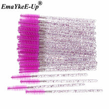 Load image into Gallery viewer, 50pcs Women&#39;s Fashion Eyelashes Brushes Mascara Wands Disposable Makeup Brushes Crystal Eyebrow/Eyelash/Mascara eye Lashes Brush