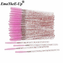 Load image into Gallery viewer, 50pcs Women&#39;s Fashion Eyelashes Brushes Mascara Wands Disposable Makeup Brushes Crystal Eyebrow/Eyelash/Mascara eye Lashes Brush