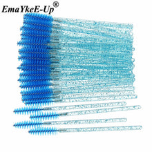 Load image into Gallery viewer, 50pcs Women&#39;s Fashion Eyelashes Brushes Mascara Wands Disposable Makeup Brushes Crystal Eyebrow/Eyelash/Mascara eye Lashes Brush