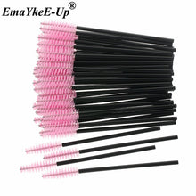 Load image into Gallery viewer, 50pcs Women&#39;s Fashion Eyelashes Brushes Mascara Wands Disposable Makeup Brushes Crystal Eyebrow/Eyelash/Mascara eye Lashes Brush