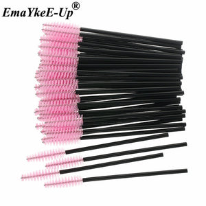 50pcs Women's Fashion Eyelashes Brushes Mascara Wands Disposable Makeup Brushes Crystal Eyebrow/Eyelash/Mascara eye Lashes Brush