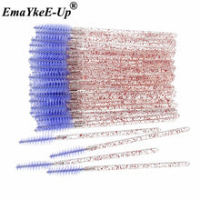 Load image into Gallery viewer, 50pcs Women&#39;s Fashion Eyelashes Brushes Mascara Wands Disposable Makeup Brushes Crystal Eyebrow/Eyelash/Mascara eye Lashes Brush