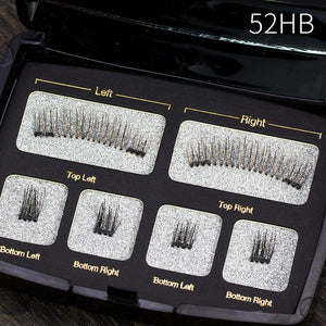 Magnetic Eyelashes Handmade Natural False Eyelash with Custom Packaging Makeup Tool Box Acrylic Magnet Lashes SCT06