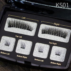 Magnetic Eyelashes Handmade Natural False Eyelash with Custom Packaging Makeup Tool Box Acrylic Magnet Lashes SCT06