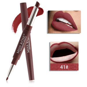 Professional Makeup Double-end Liplipstick Pencil Waterproof Long Lasting Tint Sexy Red Lip Velvet Matte Liner Pen Lipstick Set