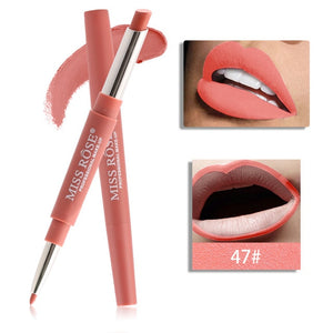 Professional Makeup Double-end Liplipstick Pencil Waterproof Long Lasting Tint Sexy Red Lip Velvet Matte Liner Pen Lipstick Set