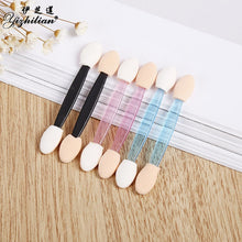 Load image into Gallery viewer, 10 Pcs Double-head Eyeshadow Applicator Multi-function Soft Sponge Eye Makeup Brushes Mini Portable Eyebrow Eyeliner Lip Brushes