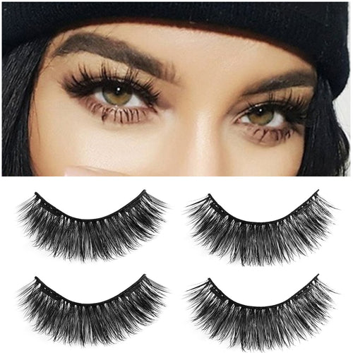 4Pcs Dual Magnetic False Eyelashes On Magnets Natural Lashes Extension Tools Reusable Fake Eye Lashes Glue-free Beauty Makeup