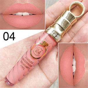 Makeup Lips Matte Liquid Lipstick Long Lasting Waterproof Sexy Pigment Nude Matte Shimmer Style Lip Gloss Luxury Makeup Cosmetic