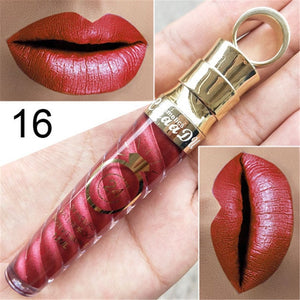 Makeup Lips Matte Liquid Lipstick Long Lasting Waterproof Sexy Pigment Nude Matte Shimmer Style Lip Gloss Luxury Makeup Cosmetic