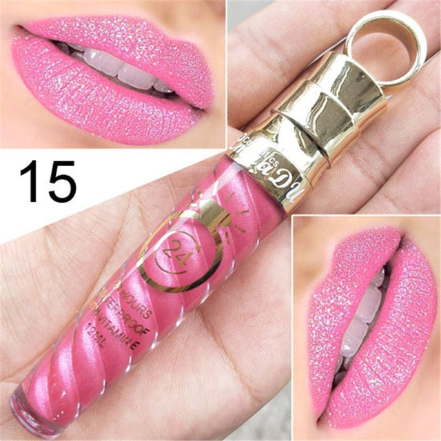 Makeup Lips Matte Liquid Lipstick Long Lasting Waterproof Sexy Pigment Nude Matte Shimmer Style Lip Gloss Luxury Makeup Cosmetic