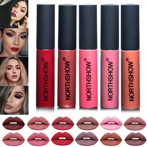 1 Pcs Matte Lipstick Waterproof Nude Velvet Liquid Lipstick Smooth High Pigmented Lip Glaze Hot Women Girl Lipgloss Makeup Mdf