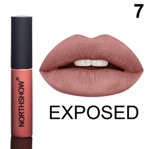 1 Pcs Matte Lipstick Waterproof Nude Velvet Liquid Lipstick Smooth High Pigmented Lip Glaze Hot Women Girl Lipgloss Makeup Mdf