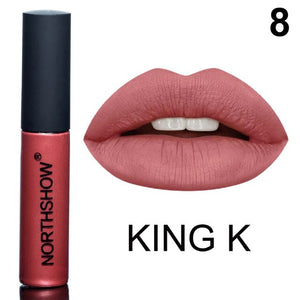 1 Pcs Matte Lipstick Waterproof Nude Velvet Liquid Lipstick Smooth High Pigmented Lip Glaze Hot Women Girl Lipgloss Makeup Mdf