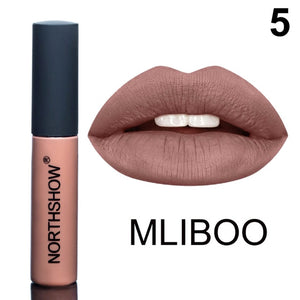 1 Pcs Matte Lipstick Waterproof Nude Velvet Liquid Lipstick Smooth High Pigmented Lip Glaze Hot Women Girl Lipgloss Makeup Mdf