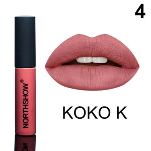 1 Pcs Matte Lipstick Waterproof Nude Velvet Liquid Lipstick Smooth High Pigmented Lip Glaze Hot Women Girl Lipgloss Makeup Mdf